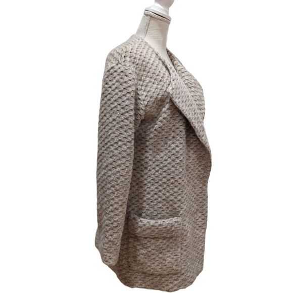 Joe's Erica Long Jacket Wool Mohair Blend in Tan Size S - Worn by Jessica Alba - Picture 5 of 12